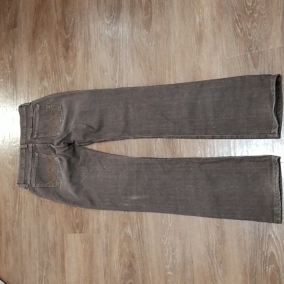 (3/4) Wrangler Q-Baby No-Gap Waistband Bootcut 34L Denim Jeans Western Rodeo - Picture 11 of 11